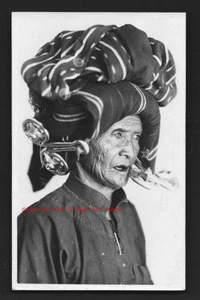 Old Batak Woman rppc Jewels Earring Padung Headcloth Sumatra Indonesia 1930s - Picture 1 of 1
