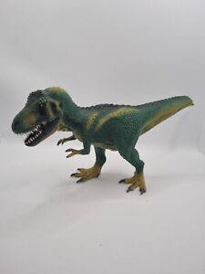 Schleich Dinosaur 73527 T-Rex Green Tyrannosaurus Rex, Moveable Jaw, 2016, VGC