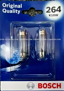 BOSCH FESTOON BULB BULBS 264 12V 10W K10W TORPEDO 265 TWIN PACK CLEAR PAIR 42mm - Picture 1 of 1