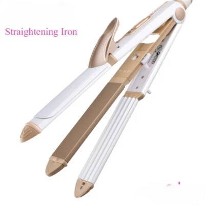 3in1 Ceramic Straightener Curler Hair Iron Comb Corn Clip Curling Straightening - Image 1 of 4
