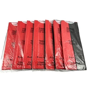 Lot Of 7 Packs Valentines Red Black Tissue Paper 56 Sheets Total 20x20in New - Picture 1 of 4
