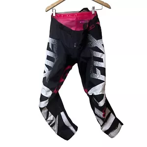 Fox racing 180 Women's pants motocross bike black pink size 7/8 NWT - Picture 1 of 11