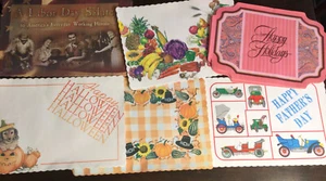 Vintage Scott Family Papier Tischsets - 90 Stück Tischsets - 6 Designs - Bild 1 von 11