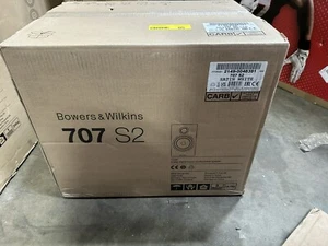 Bowers & Wilkins 707 S2 Stand-mount Bookshelf Speakers Pair - NEW SATIN WHITE - Picture 1 of 3
