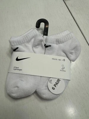 Nike Niños Pequeños 6 Pares Jóvenes Atletas No Show Calcetines 7C-10C, Envío Rápido Foto 1 de 2