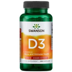 Swanson Vitamin D3 2000IU 250 Caps, Immune Health, Higher Potency - Picture 1 of 2
