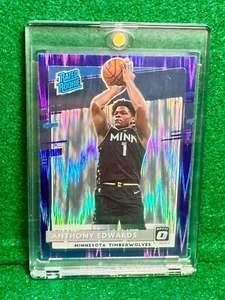 2020-21 Donruss Optic ANTHONY EDWARDS Rated Rookie Purple Shock #151 - Picture 1 of 2