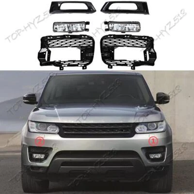 For Land Rover Range Rover Sport 2014-2017 Front Fog lamp frame+fog lamp Black - Image 1 of 4