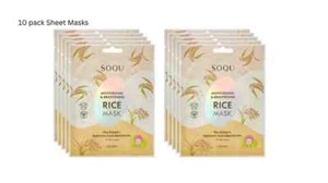 SOQU Sheet mask Moisturizing & Brightening Rice 10 pack Sheet masks - Picture 1 of 1