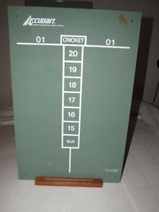 Pizarra marcador colgante de pared Accudart 1977 vintage para juego de dardos de cricket - Imagen 1 de 5