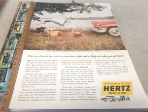 1956 CHEVROLET Hertz Rent A Car Original Sales Advert - Picture 1 of 1