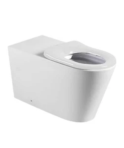 New Seima Floor Mount Toilet Pan 800mm with White Seat Accessible compliant Clea - Picture 1 of 3