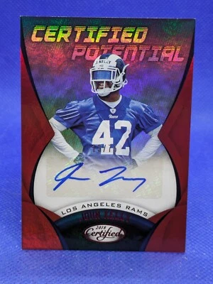John Kelly 2018 Certified Potential #CPS -JK Auto Red Los Angeles Rams **13/75** - Image 1 of 2
