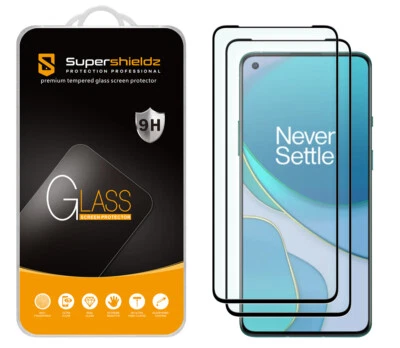 2X Full Cover Tempered Glass Screen Protector for OnePlus 8T/ 8T Plus 5G - Image 1 of 4