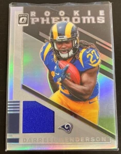 Darrell Henderson 2019 Panini Donruss Optic Rookie Phenoms Jersey Patch Rams NFL - Picture 1 of 4
