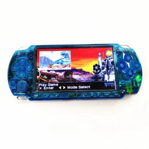 Retrofit Clear Blue Sony PSP-2000 Handheld System Game Console PSP 2000 - Picture 1 of 5