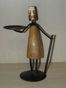 Alter Kerzenhalter Handgefertigt Schmiedeeisen, Schöne Aus Honduras - Bild 1 von 12