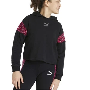 PUMA Classics Summer Roar Pullover Hoodie Youth Girls Size S Casual Outerwear 5 - Picture 1 of 4