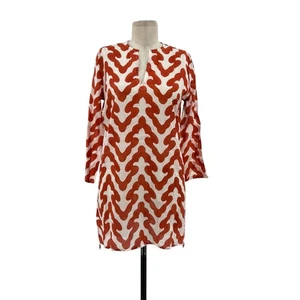 Neu mit Etikett Roberta Rollhase Gala Kurta Tunika Persimmon-Druck Größe XS - Bild 1 von 14