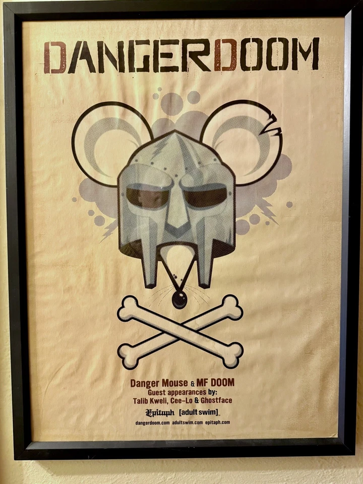 DANGER MOUSE & MF DOOM Dangerdoom ADULT SWIM ORIGINAL PROMO HIPHOP RAP POSTER - Image 1 of 1