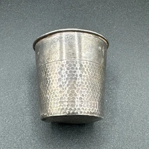 Webster Sterling Silver " Only A Thimble Full" Shot Glass Cup - Dented on Bottom - Picture 1 of 8