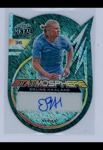 2024 Leaf Metal Signature ERLING HAALAND Statmosphere Silver Shimmer 1/1 - Bild 1 von 2