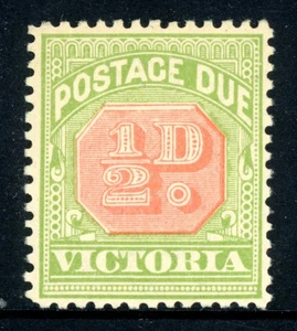 Victoria 1896 QV 1/2p Pale Scarlet & Yellow Green Due SG #D11a Mint H37 - Bild 1 von 6