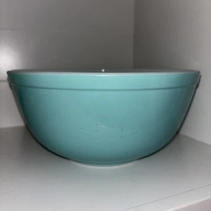 Vintage Pyrex hellblau ~ Rührschüssel - früher Bodenstempel 1945 - 1950 ~ RAR - Bild 1 von 7