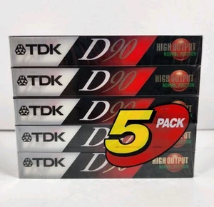 5er Pack TDK D90 IEC I/Type I Normal Bias 90 Minuten Leere Audiokassetten - Bild 1 von 10