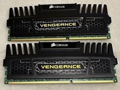 Corsair Vengeance 8GB Kit (2x4GB) DDR3 1600 MHz PC3-12800 RAM CMZ8GX3M2A1600C9 - Image 1 of 2