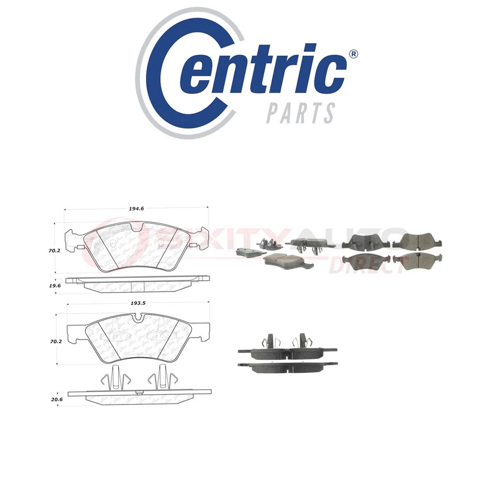 Centric Semi Metallic Brake Pads w Shim for 2006-2007 Mercedes-Benz ML500 fg Foto 1 de 4