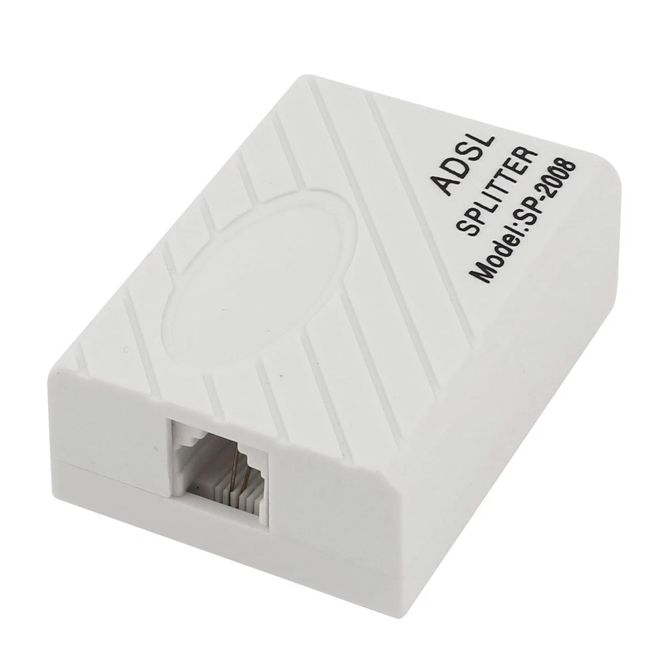Modem Haut Débit Adsl Doubleur RJ11 Adaptateur Filtre Blanc - Bild 1 von 2