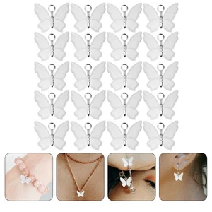100 Pcs Pretty Butterflies Pendants DIY Hairpin Accessories Butterflies Charms - Picture 1 of 13