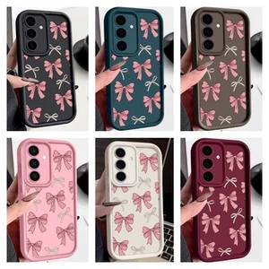 Bow Silicone Phone Case For Smausng A56 A16 A15 A55 A35 S25 S24 Ultra S23 Cover - Picture 1 of 20