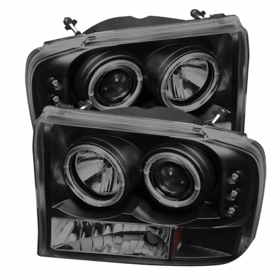 Spyder For Ford Excursion 2000-2004 Pair Projector Version 2 LED Halo LED Black - Image 1 of 4