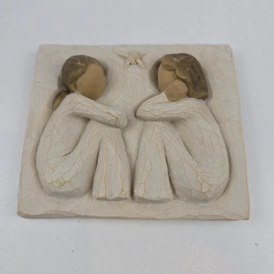 2001 Willow Tree Friendship Plaque By Susan Lordi Demdaco Forever True Friends - Image 1 of 4