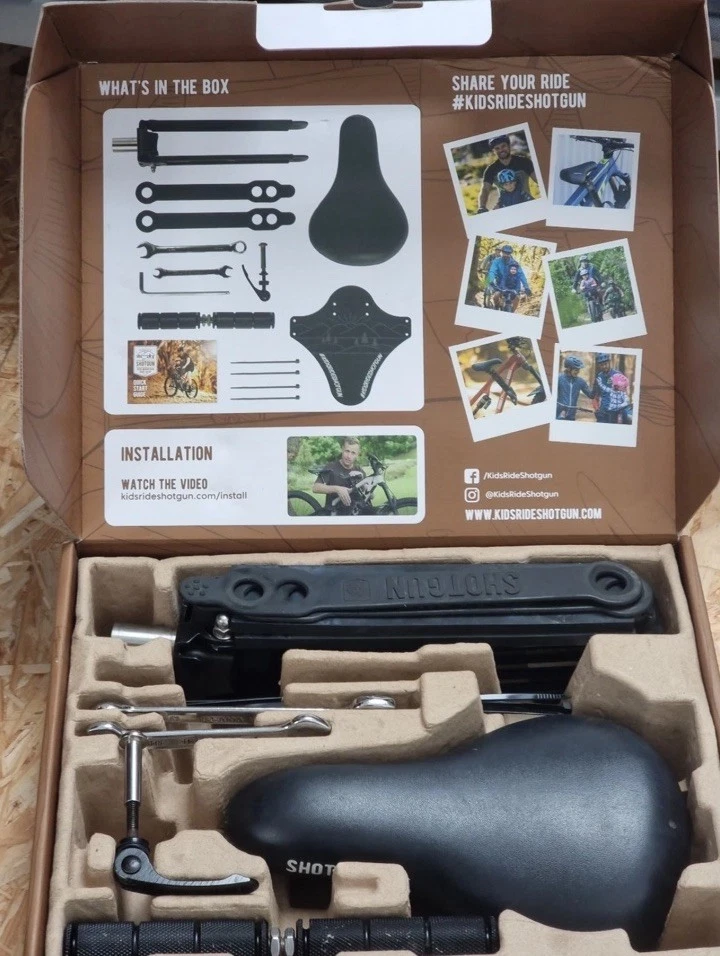 Original Shotgun MTB-Kinder­sitz, Gen 1, OVP, Set - Bild 1 von 4