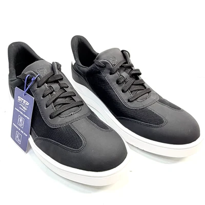 Rockport Men’s Tylan Step Black Sneakers Size 10 M White Sole Lace Up Comfort - Image 1 of 4
