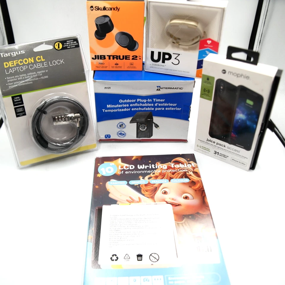 X'MAS  6 PCS FAMILY LOT MOPHIE CASE , SKULLCANDY EARPHONE , FITNESS TRACKER - Image 1 of 1