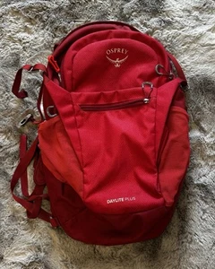 Osprey Daylite Plus Outdoor Day Backpack Red 20L Gently Used, Hiking Camping Bag - Picture 1 of 13