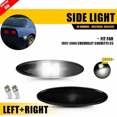 Rear Side Marker Light Housings For Chevrolet Corvette C5 1997 98-2004 16524722 - Imagem 1 de 4