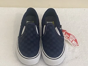 Vans Para Hombre Asher Checkerboard Azul Marino/Blanco De Lujo Confort Ortholite Zapatos Talla M7 - Imagen 1 de 6