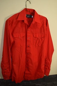 90s Panhandle Slim Western Cowboy Pearl Snap Shirt HERREN 15 35 15/35 Rot Y2K - Bild 1 von 14