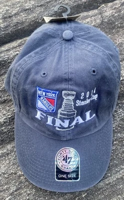 '47 Brand New York Rangers 2014 Stanley Cup Final Hat One Size Cap Gray - Image 1 of 4