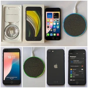Apple iPhone SE 2020 256 Go Noir + BOITE + Accessoires NEUFs + Chargeur Sans Fil - Photo 1/20