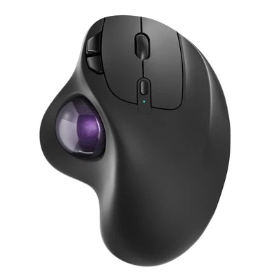Wireless Trackball Mouse Rechargeable Ergonomic Bluetooth USB 3 Devices - Image 1 of 4