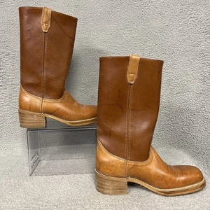 Vintage Dingo Acme Campus Stiefel Herren Gr. 9D Braun Leder Halbhoch Western 138010 - Bild 1 von 11