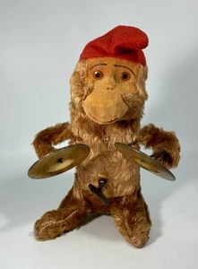 Vintage Wind-up Working Musical Cymbals Monkey Chimp Alps Japan - Picture 1 of 13