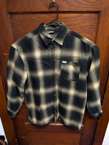 Vintage Caltop Plaid Flannel Men L Streetwear USA Made Lowrider -Flaw- 90s Y2K - Picture 1 of 8