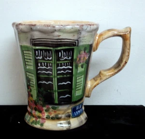 Tabletops Unlimited Rue de Paris  5 1/8" Green Shutter Large Mug - Picture 1 of 6